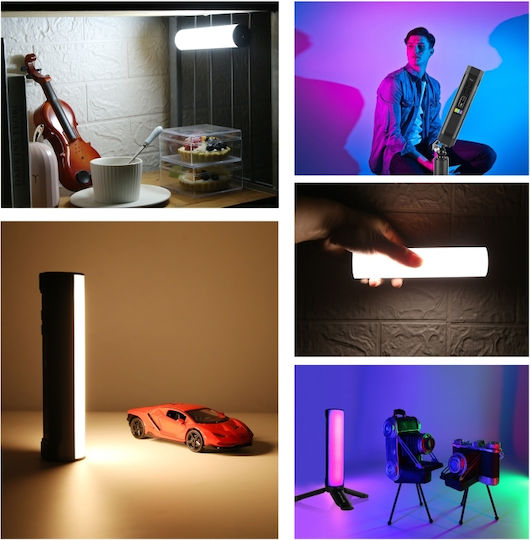 Puluz Panou LED 6W RGB cu luminozitate 600 Lux