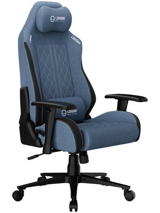 Lorgar Advanced CHA41 Υφασμάτινη Καρέκλα Gaming με Ρυθμιζόμενα Μπράτσα Μπλε