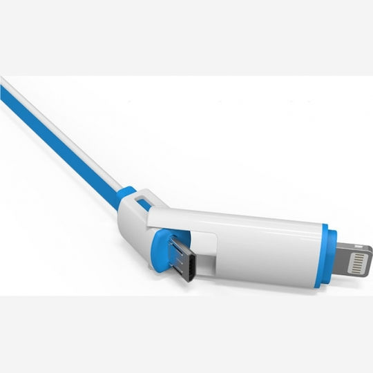Ldnio LC82 Равен USB към Lightning / micro USB Кабел Зелен 1м