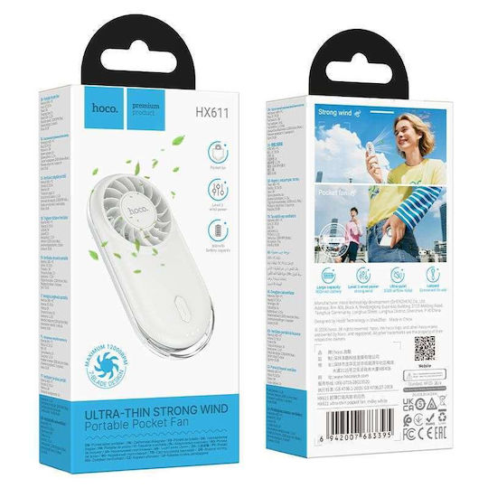 Hoco Handheld Fan White