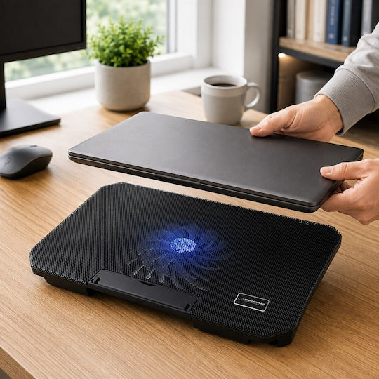 Esperanza Samum Kühlung Pad für Laptop bis zu 15.6" mit 1 Ventilator und Beleuchtung