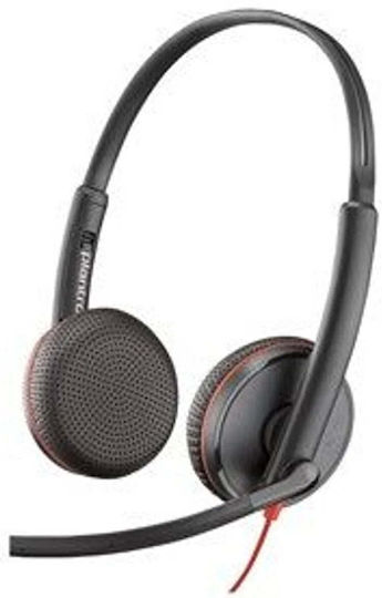 Blackwire C3225 On Ear Multimedia Headsets With Microphone And Connectivity 3.5mm Jack