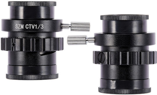 Kit de Accesorii pentru Microscop Szm Ctv 1/2 1/3 Adaptor 0.3x 0.5x Adaptor Obiectiv cu Montură C Cameră pentru Microscop Stereo Trinocular Lame pentru Microscop Ctv 1-3
