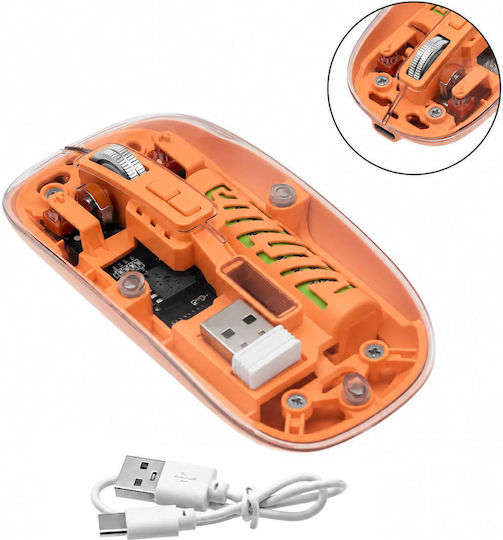 Aoas WB08 Kabellos Bluetooth Maus Orange