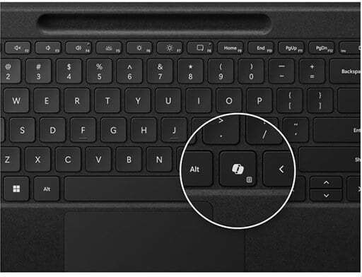 Surface Pro + Slim Pen Πληκτρολόγιο με Touchpad Αγγλικό US