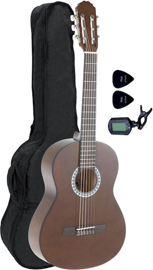 Gewa Klassisch Gitarre 4/4 Concert Basic Set Satin Braun