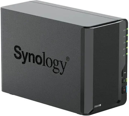 Synology Diskstation DS225+ NAS Tower με 2 θέσεις για και 2 θύρες Ethernet