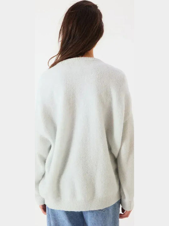 Vitow Women's Long Sleeve Wool Sweater Purple