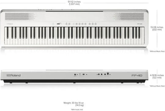Roland Electric Stage Piano FP-40 with 88 Dynamically Keys Built-in Speakers and Headphone Connection