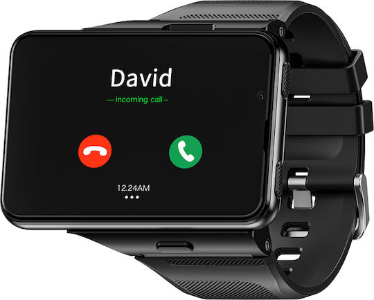Appllp Max Aluminium-Smartwatch mit SIM und Herzfrequenzmesser (Schwarz - Groß)