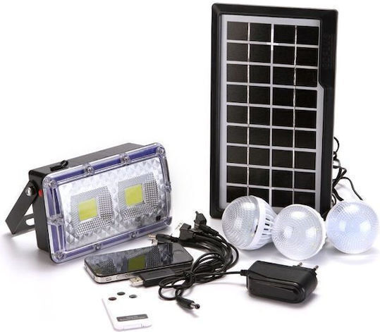 Solar Lighting System Panel with Flash Light and USB Charging