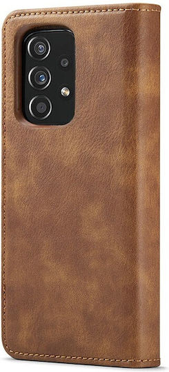 Crazy Horse Калъф Портмоне Кафяв За Samsung Galaxy A53 5G