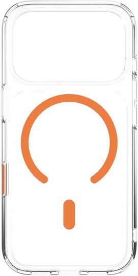 Husă iPhone 18 Pro 17 Pro Spacecase Clear Magsafe Rigidă Transparentă Magsafe Orange 5905719144166