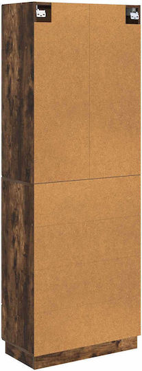 Biblioteci din Lemn de Stejar Fumurii (2 buc.) 66x34,5x184 cm