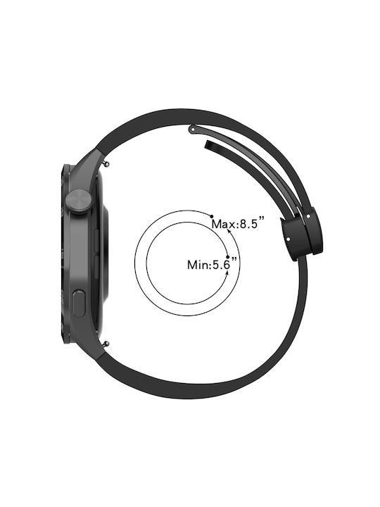Каишка за Garmin Forerunner 255 265 Vivoactive 4/venu 2 22mm Силиконова Релефна С Магнитно Закопчаване Starlight