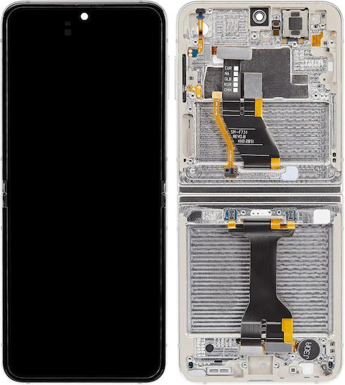Inner Oled Assembly Frame Samsung Galaxy Z Flip 5 5g Us & International Service Pack Cream