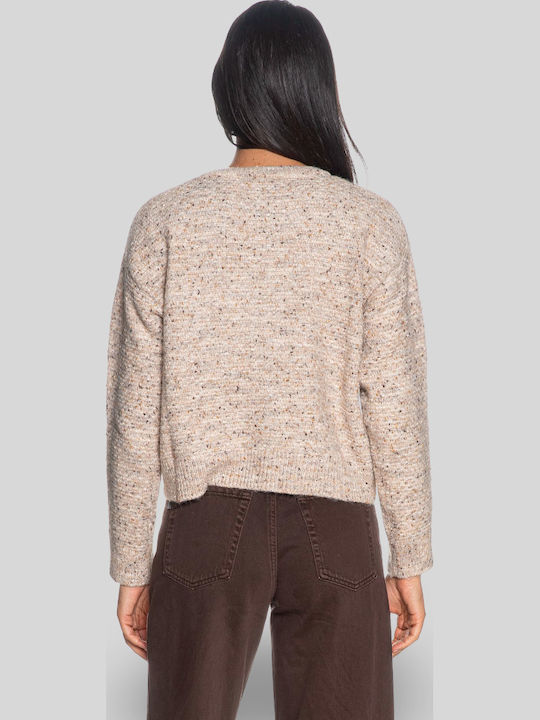 Lange Damenstrickjacke aus Strick mit Knöpfen Birch