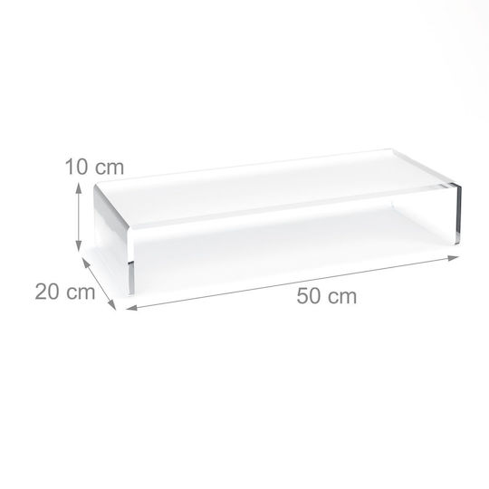Relaxdays Suport de Monitor de Birou Transparent (10049369)