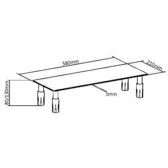 Techly Tisch-Monitorständer bis 13" Weiß (ICA-MS461E)