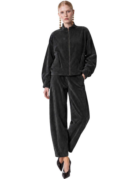 Moutaki Women's Grey Bomber Jacket