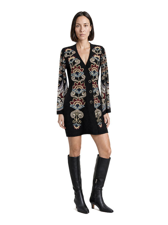 Mini Dress Black Beige Burgundy