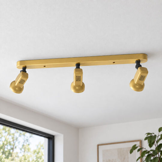 Elvhx Dreifach Spot in Gold Farbe