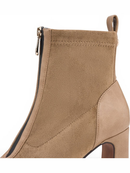 Damen Stiefeletten Beige