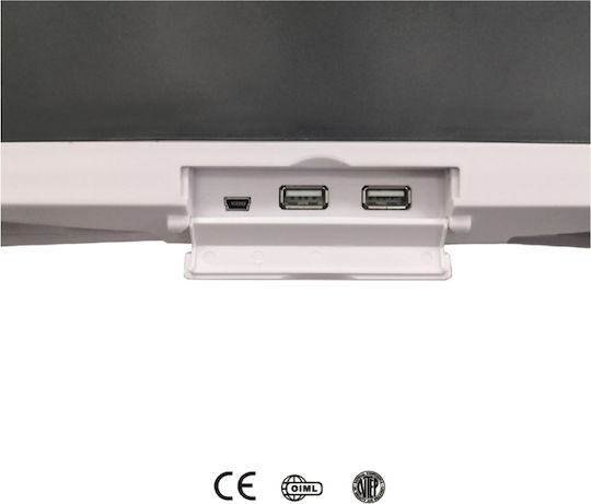 T-Scale Pa 10b Търговска Везна с Колона и Възможност за Печат на Етикети, с Капацитет на Претегляне 30 kg и Точност 10 g ЗИГ-T-SCALE-PA-10b