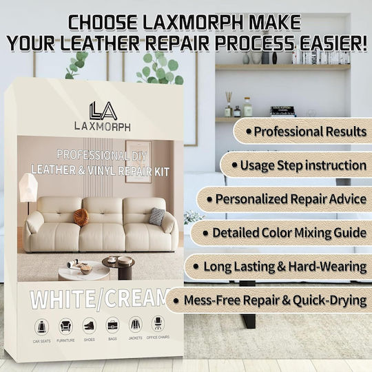 Laxmorph Set Complet pentru Repararea Pielii și Vinilului cu Pastă Lichidă cu Uscare Rapidă Bej