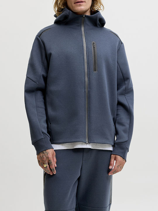 Jack & Jones Jcofusion Ζακέτα Outer Space Darkblue με Κουκούλα