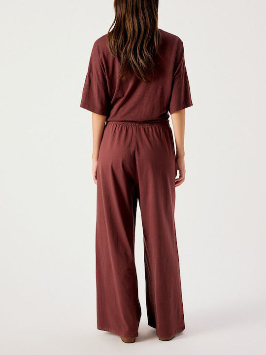 Women's Fabric Trousers in a Relaxed Fit Purple