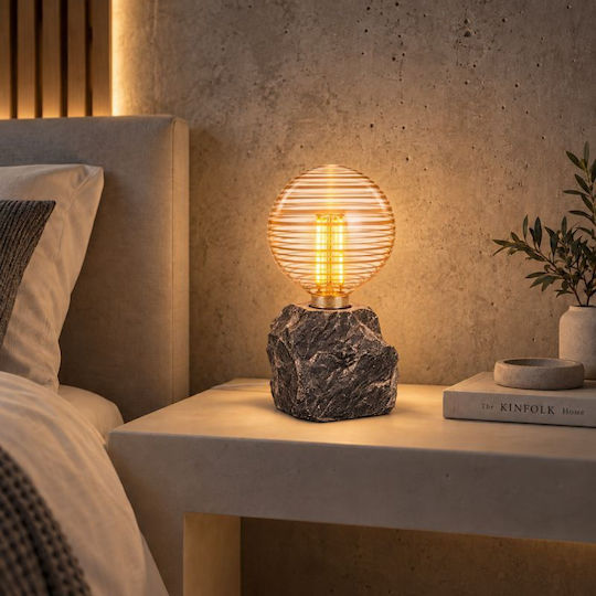 Elvhx Lustră Decorativă cu Soclu pentru Bec E27 Gri