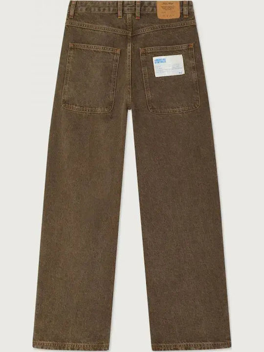 High-Rise Women's Jeans in a Loose Fit Brown