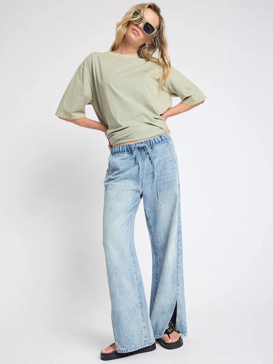 Pantaloni Jeans pentru Femei cu Croială Wide