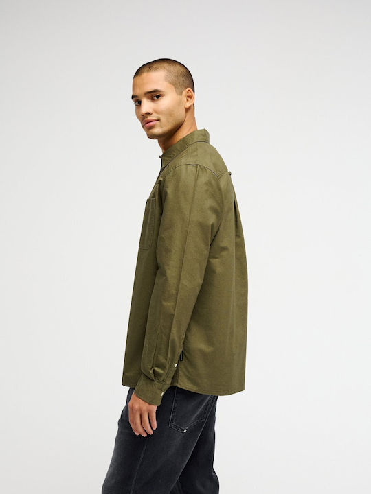 Smoke Trail Regular Fit Khaki Long Sleeve Shirt