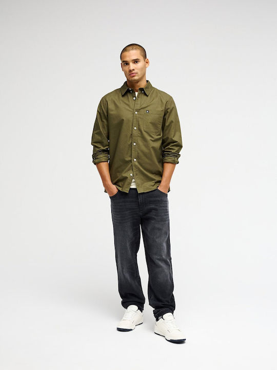 Smoke Trail Regular Fit Khaki Long Sleeve Shirt