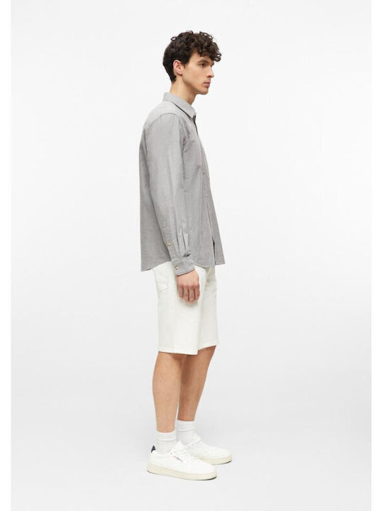 Long-Sleeve Shirt in Regular Fit Grey