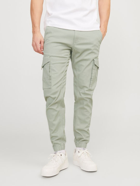 Ανδρικό Παντελόνι Cargo Ελαστικό Slim Fit Desert Sage