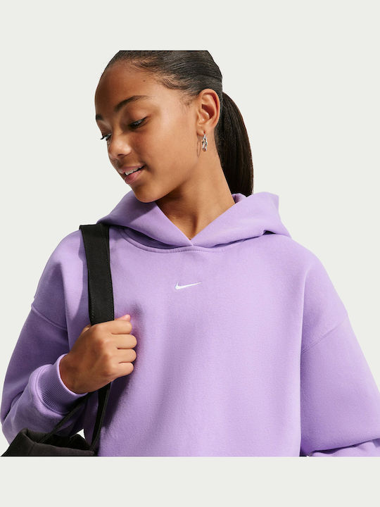 Hanorac Fleece pentru Copii cu Glugă Violet Sportswear Studio