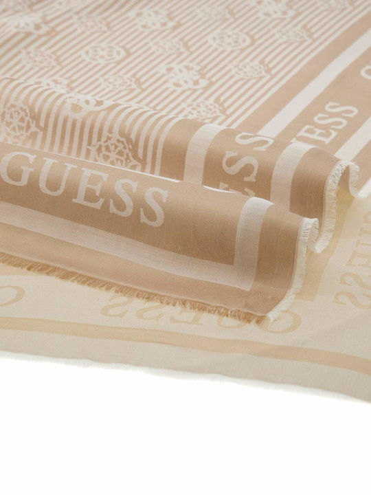 Guess Γυναικείο Φουλάρι Μπεζ