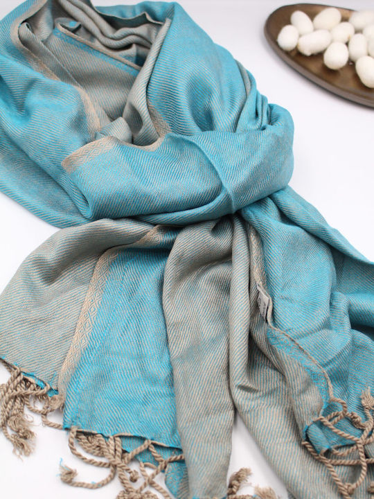 Women's Beige Silk Scarf