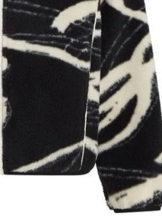 Women's Black Sweatshirt Cardigan