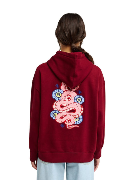 Women's Hooded Sweatshirt Burgundy