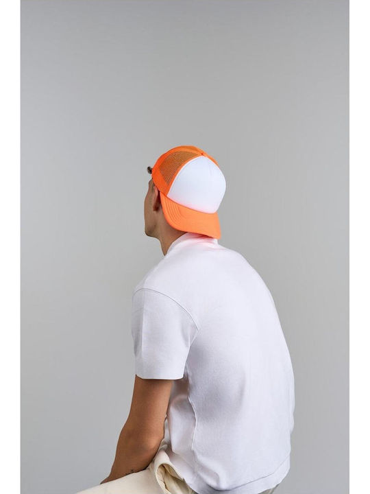 Fünfpanel-Cap Mit Netz und Schaumstoff S-Rapper Atlantis Weiß Fuchsia Fluoreszierend