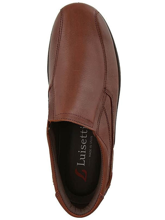 Braune Herren Freizeitschuhe aus Leder 37700ST-Braun
