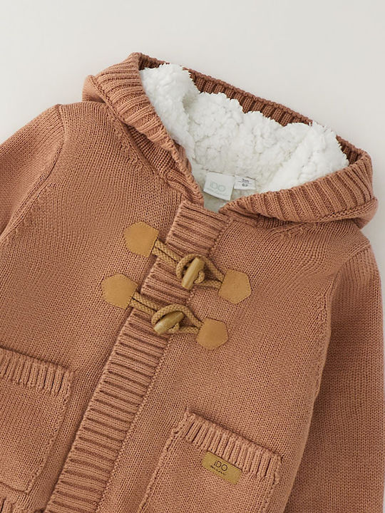 Kinder-Strickjacke Gestrickt Mocha Mousse