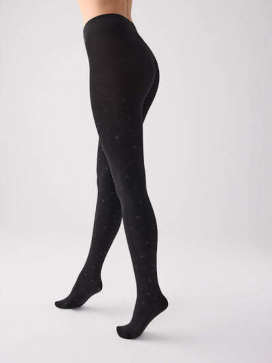 Damenstrumpfhose 140 Den Schwarz mit Print
