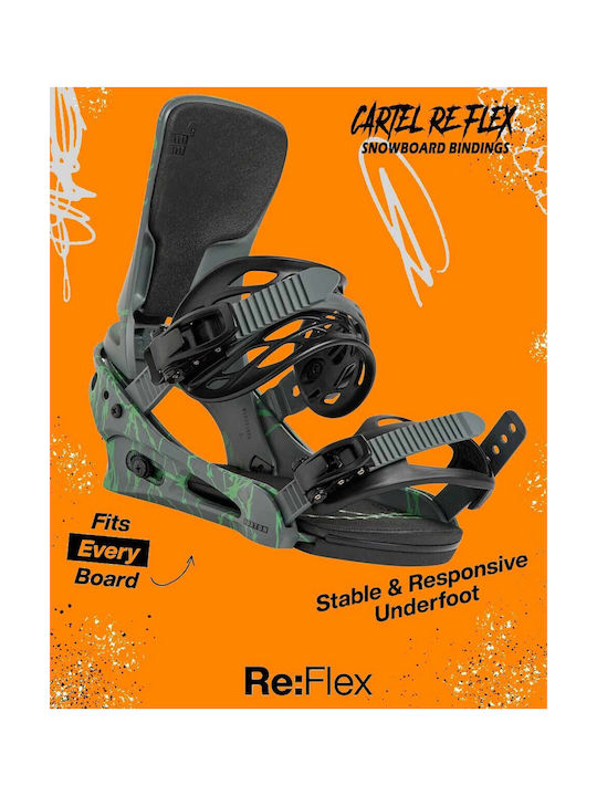 Burton Cartel Re:flex Ανδρικές Δέστρες Snowboard Γκρι Χρώμα Burton Cartel Re:flex Ανδρικές Δέστρες Snowboard Γκρι Χρώμα