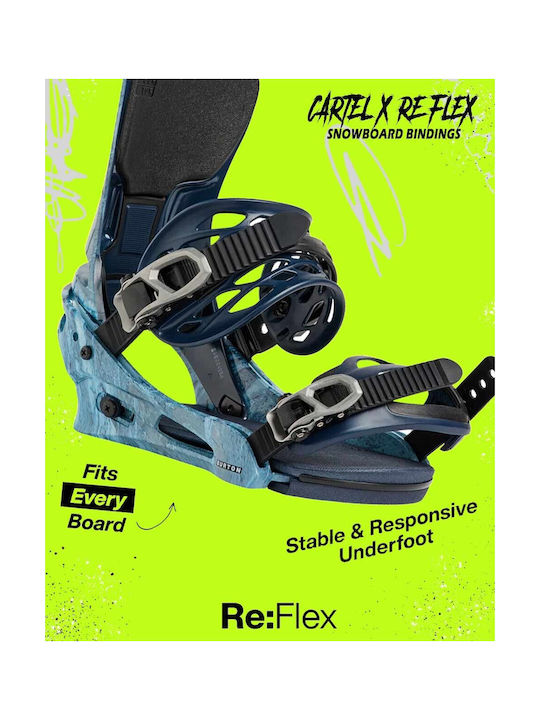 Burton Cartel X Re:flex Мъжки автомати за сноуборд в Син цвят Burton Cartel X Re:flex Мъжки автомати за сноуборд в Син цвят