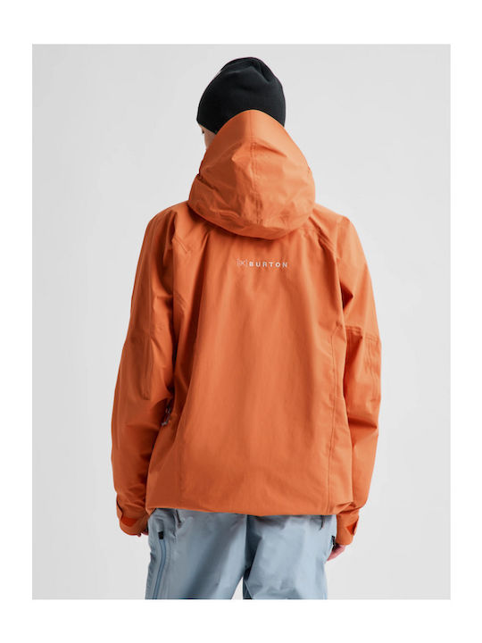 Burton Ak Cyclic 307631-E7B Ανδρικό Μπουφάν Gore-Tex για Σκι & Snowboard Πορτοκαλί